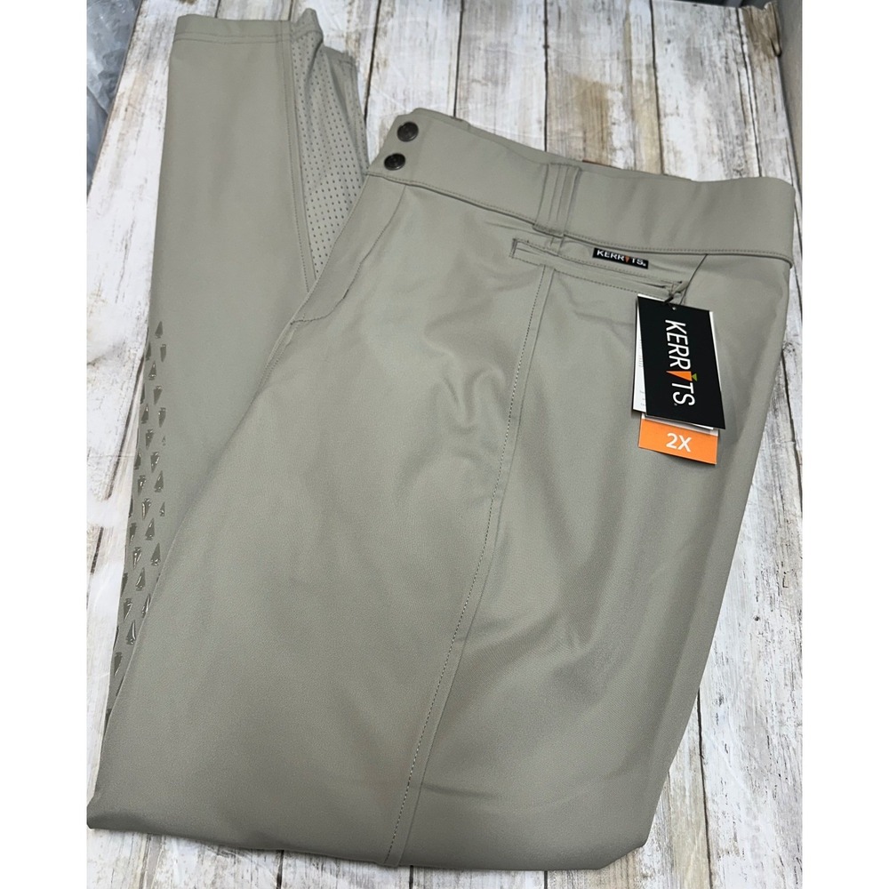 Kerrits Affinity Ice Fil Knee Patch Breech Sand Tan Womens 2X‎ New equestrian